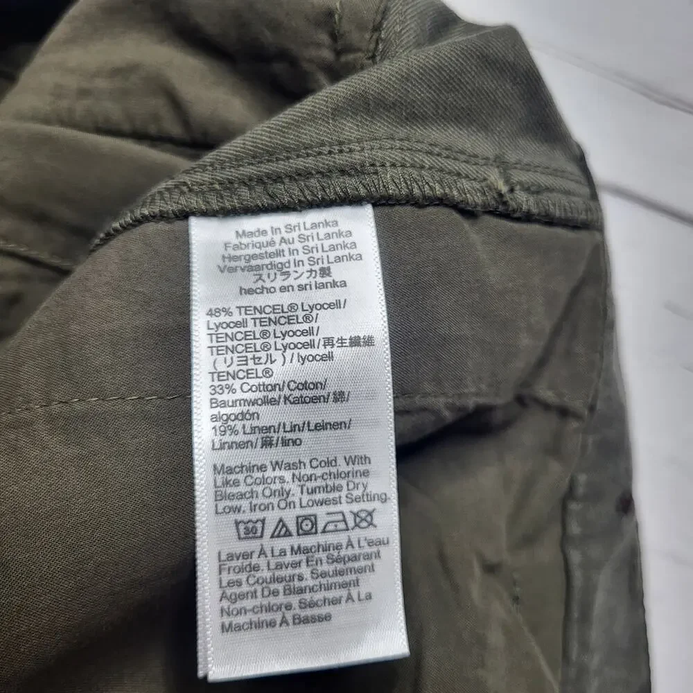 Madewell Barrel Trouser Pants Drapey Twill Olive Green Pleated Minimalist 10 - Picture 11 of 11